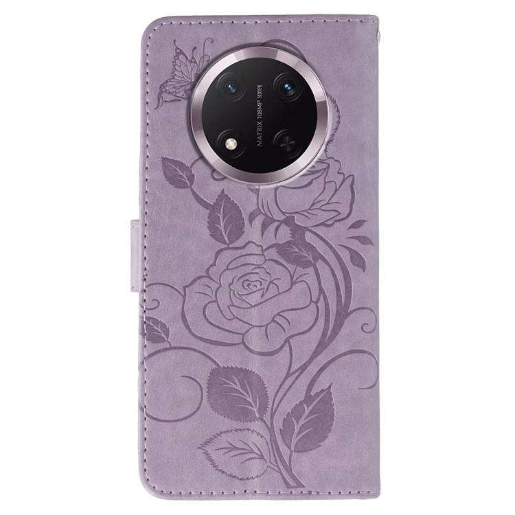 For Honor Magic7 Lite / X9c Rose Butterfly Embossed Leather Phone Case