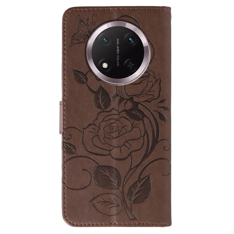 For Honor Magic7 Lite / X9c Rose Butterfly Embossed Leather Phone Case
