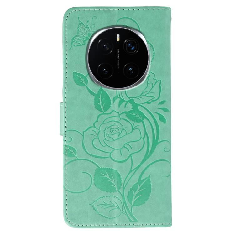 For Honor Magic7 Pro Rose Butterfly Embossed Leather Phone Case