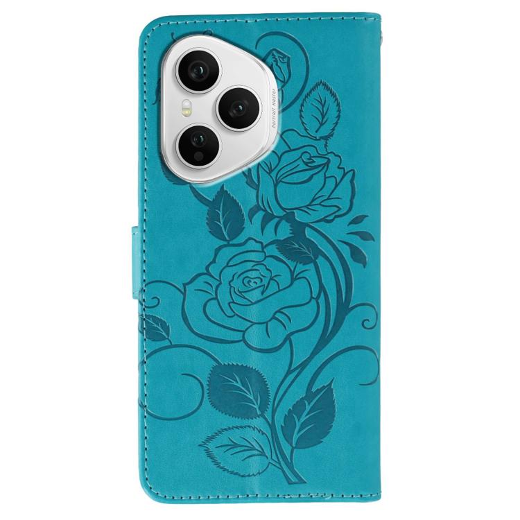 For Honor 400 Pro Global 160.8mm Rose Butterfly Embossed Leather Phone Case