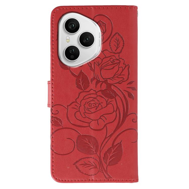 For Honor 400 Pro Global 160.8mm Rose Butterfly Embossed Leather Phone Case