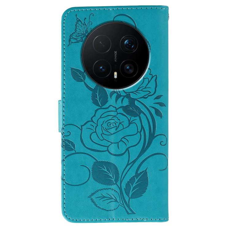 For Honor Magic8 Pro Rose Butterfly Embossed Leather Phone Case