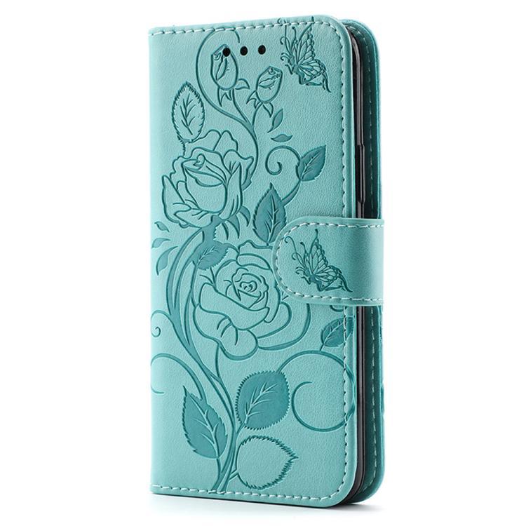 For Honor Magic8 Pro Rose Butterfly Embossed Leather Phone Case