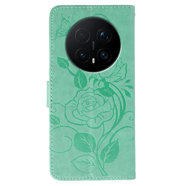 For Honor Magic8 Pro Rose Butterfly Embossed Leather Phone Case