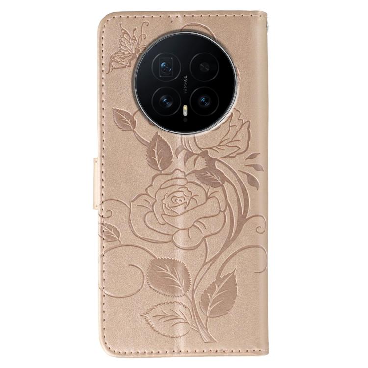 For Honor Magic8 Rose Butterfly Embossed Leather Phone Case