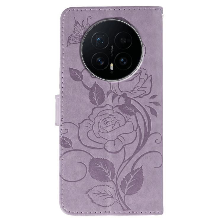 For Honor Magic8 Rose Butterfly Embossed Leather Phone Case