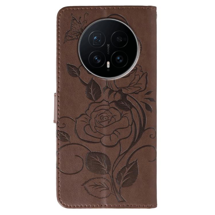 For Honor Magic8 Rose Butterfly Embossed Leather Phone Case