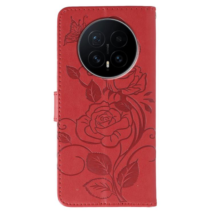 For Honor Magic8 Rose Butterfly Embossed Leather Phone Case