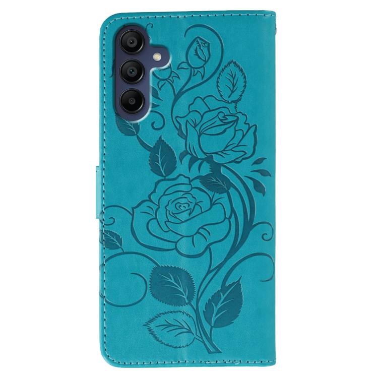 For Samsung Galaxy A16 4G / 5G Rose Butterfly Embossed Leather Phone Case