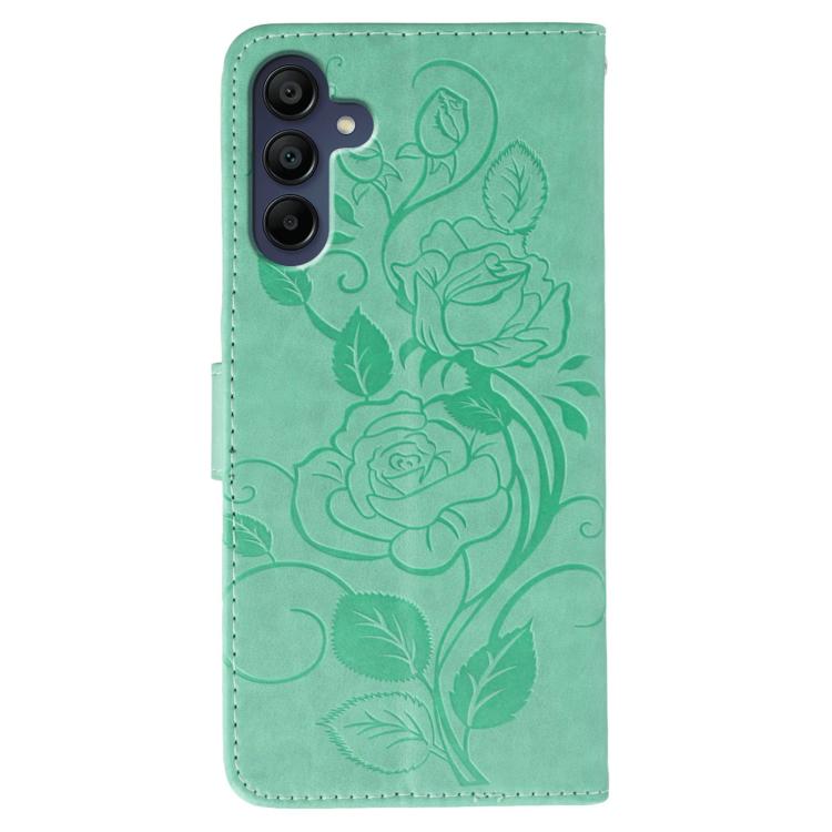 For Samsung Galaxy A16 4G / 5G Rose Butterfly Embossed Leather Phone Case