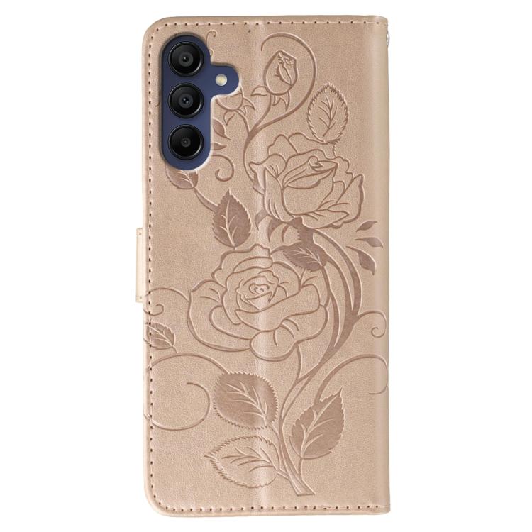 For Samsung Galaxy A16 4G / 5G Rose Butterfly Embossed Leather Phone Case