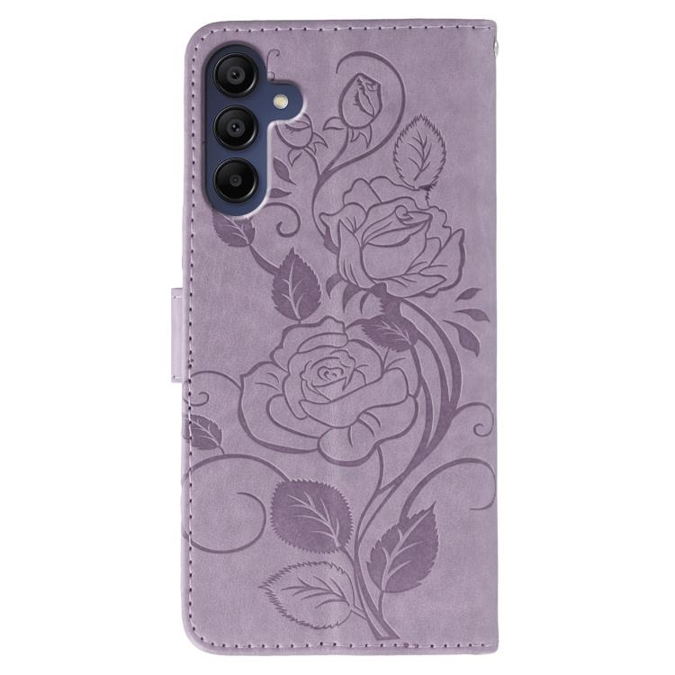 For Samsung Galaxy A16 4G / 5G Rose Butterfly Embossed Leather Phone Case