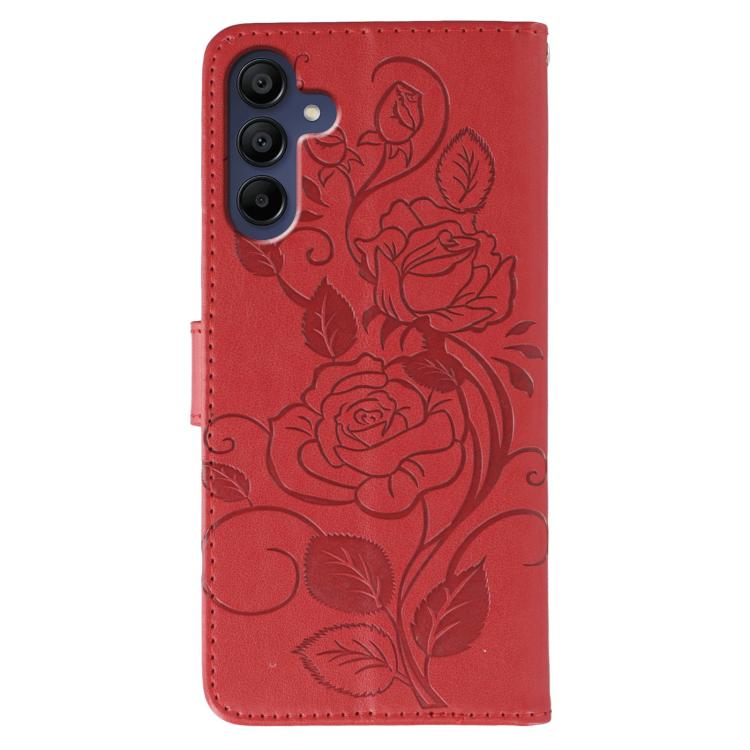 For Samsung Galaxy A16 4G / 5G Rose Butterfly Embossed Leather Phone Case