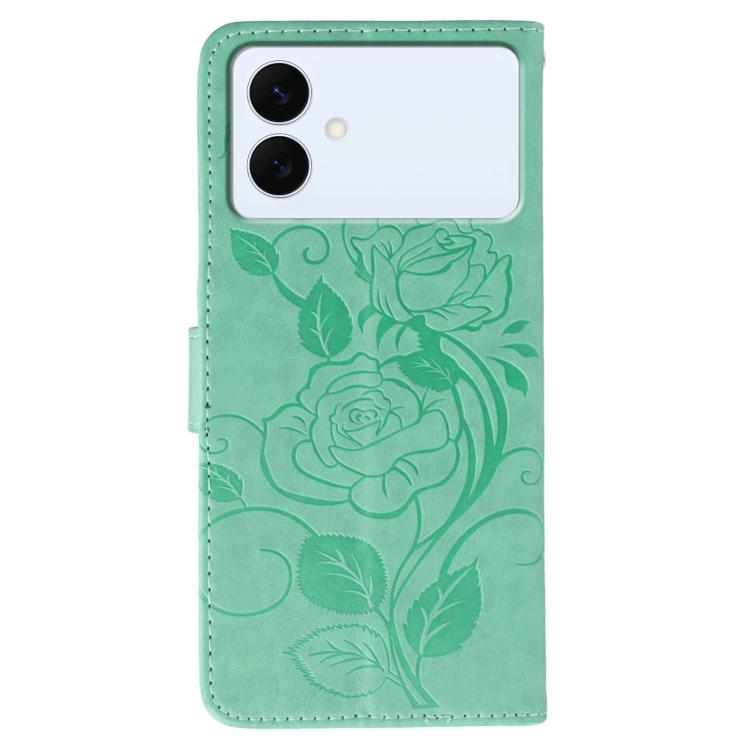 For Samsung Galaxy S26 Edge 5G Rose Butterfly Embossed Leather Phone Case