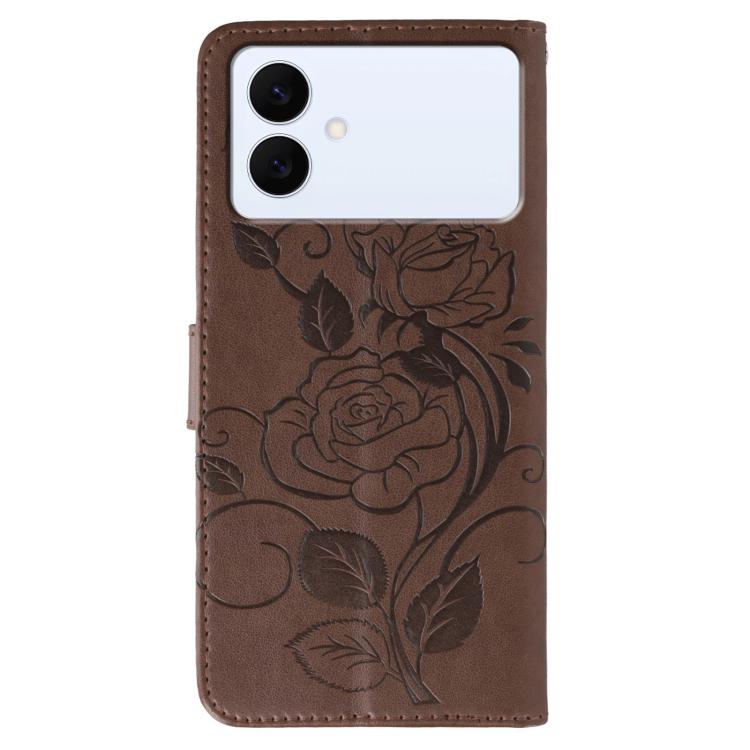 For Samsung Galaxy S26 Edge 5G Rose Butterfly Embossed Leather Phone Case