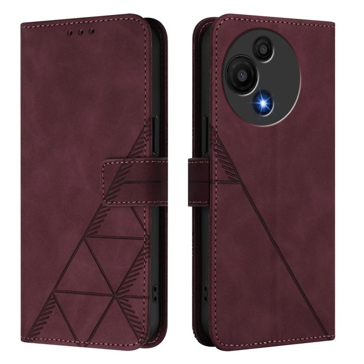 For TCL 605 / 60 SE Crossbody 3D Embossed Flip Leather Phone Case