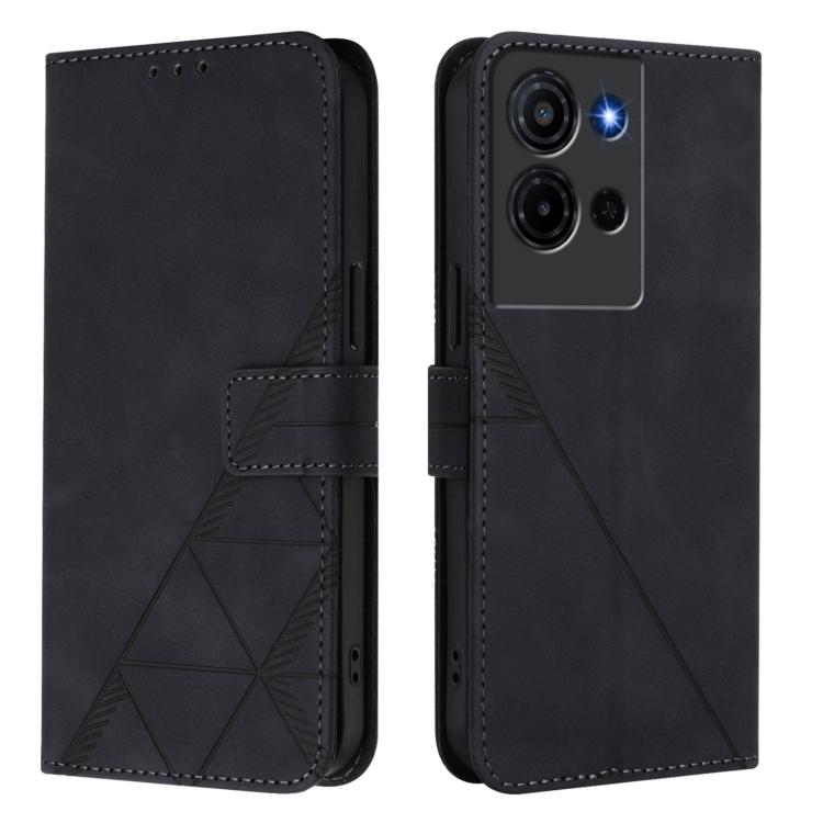 For TCL K32 5G / K33 5G Crossbody 3D Embossed Flip Leather Phone Case
