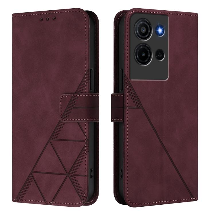 For TCL K32 5G / K33 5G Crossbody 3D Embossed Flip Leather Phone Case