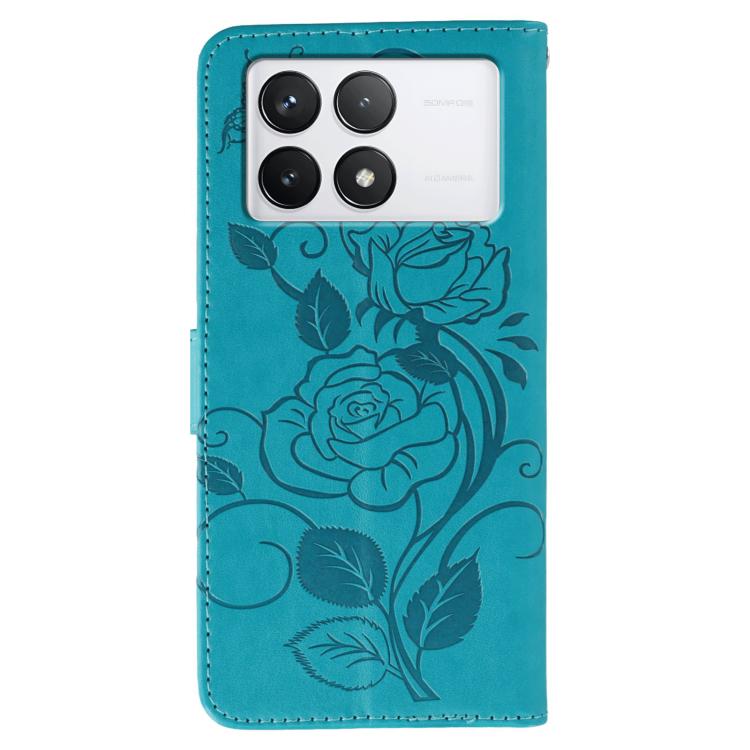 For Xiaomi 14T Rose Butterfly Embossed Leather Phone Case