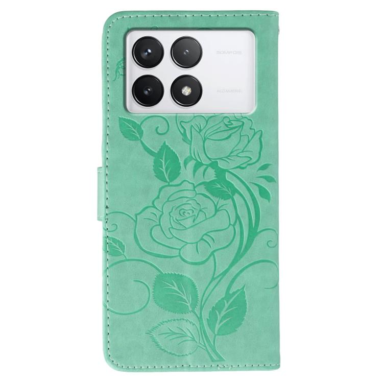 For Xiaomi 14T Rose Butterfly Embossed Leather Phone Case