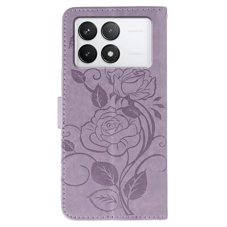 For Xiaomi 14T Rose Butterfly Embossed Leather Phone Case