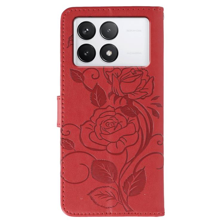For Xiaomi 14T Rose Butterfly Embossed Leather Phone Case