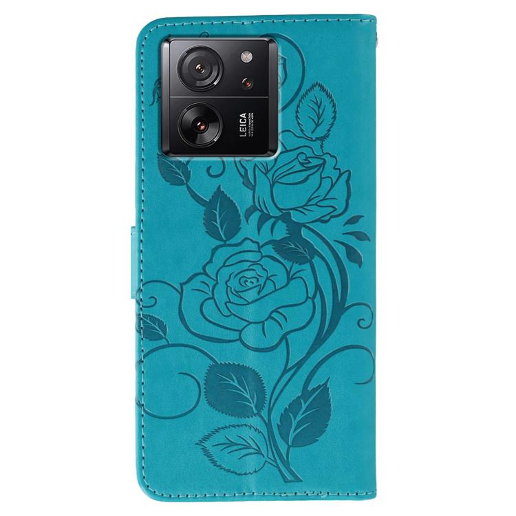 For Xiaomi 13T / 13T Pro Rose Butterfly Embossed Leather Phone Case
