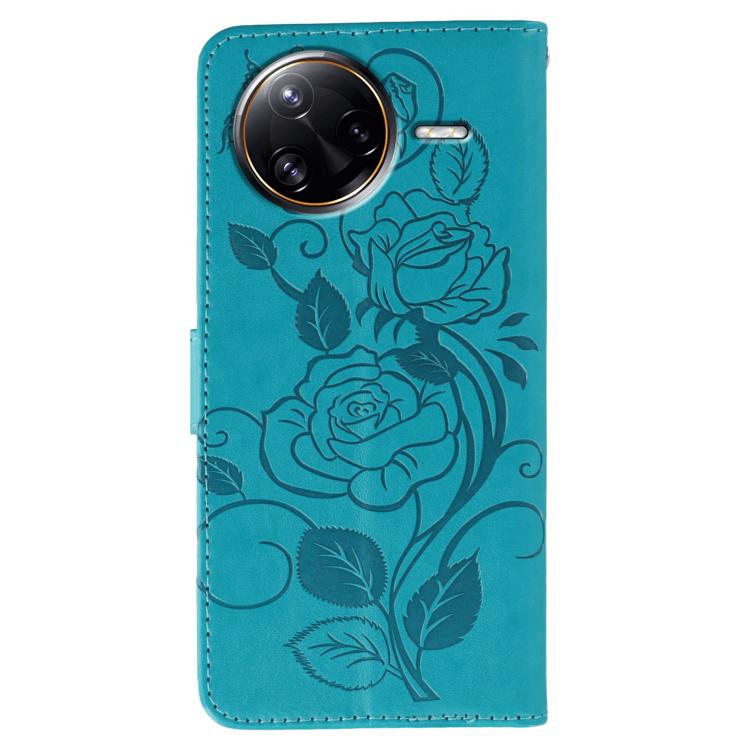 For Xiaomi Poco F7 Ultra / Redmi K80 Pro Rose Butterfly Embossed Leather Phone Case
