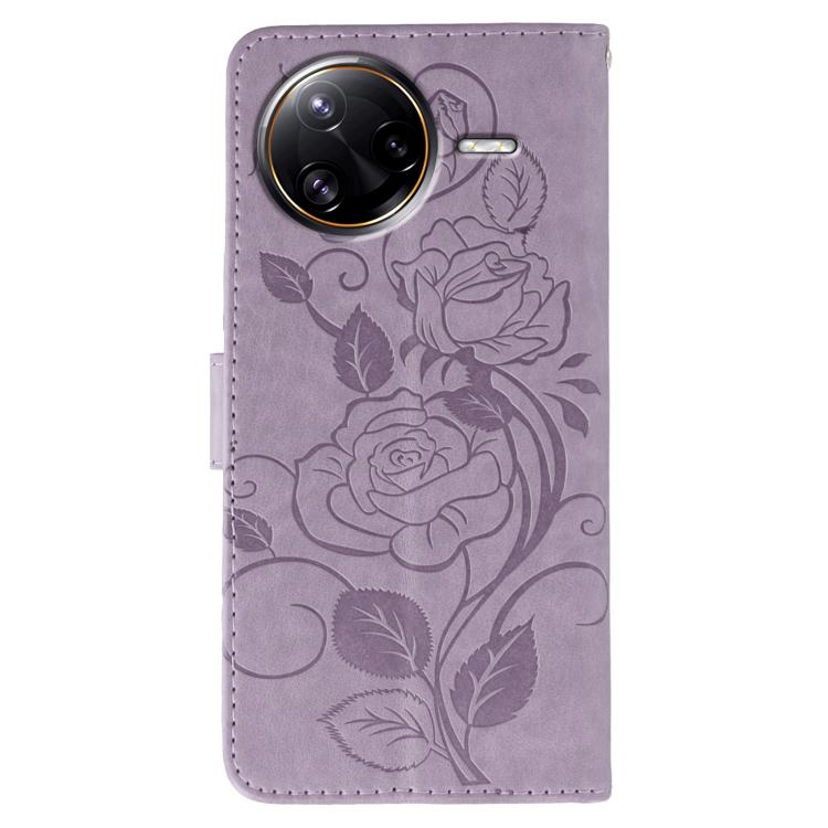 For Xiaomi Poco F7 Ultra / Redmi K80 Pro Rose Butterfly Embossed Leather Phone Case