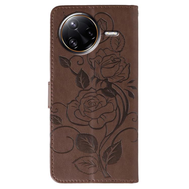 For Xiaomi Poco F7 Ultra / Redmi K80 Pro Rose Butterfly Embossed Leather Phone Case