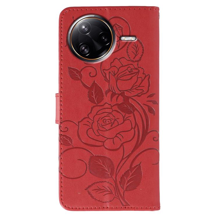 For Xiaomi Poco F7 Ultra / Redmi K80 Pro Rose Butterfly Embossed Leather Phone Case
