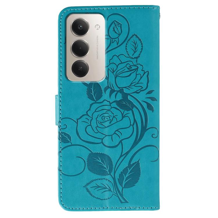 For Redmi 15 5G / 4G EU 171mm Rose Butterfly Embossed Leather Phone Case