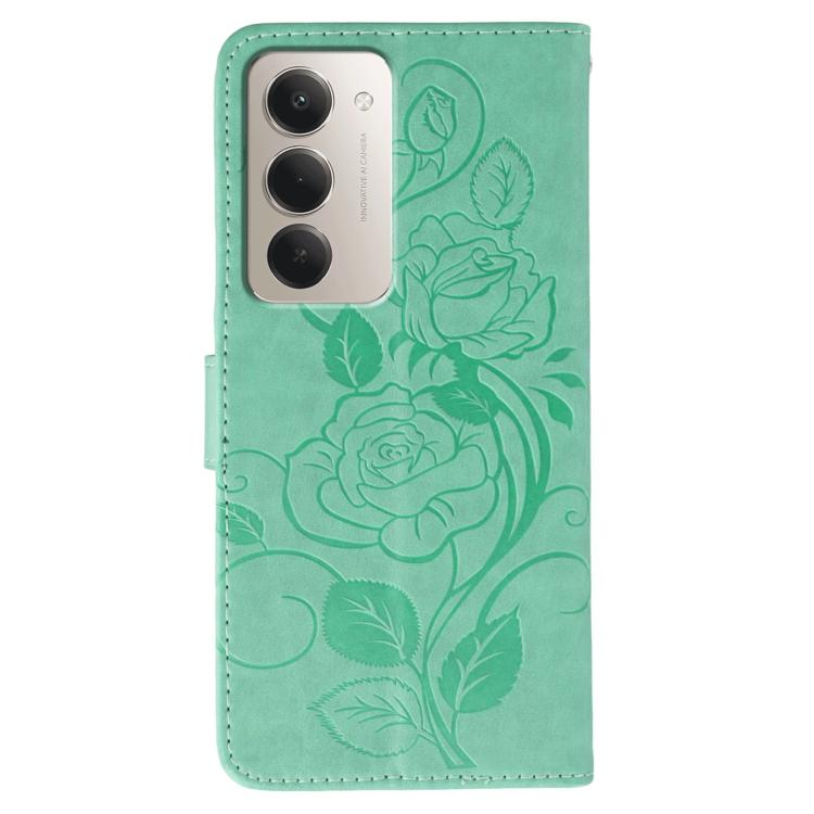 For Redmi 15 5G / 4G EU 171mm Rose Butterfly Embossed Leather Phone Case