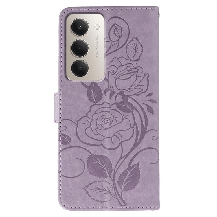 For Redmi 15 5G / 4G EU 171mm Rose Butterfly Embossed Leather Phone Case