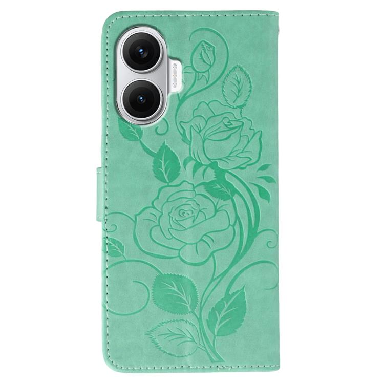 For Redmi Turbo 4 Pro 5G / Poco F7 Rose Butterfly Embossed Leather Phone Case
