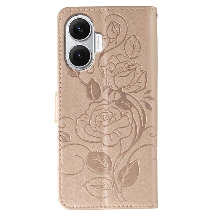 For Redmi Turbo 4 Pro 5G / Poco F7 Rose Butterfly Embossed Leather Phone Case
