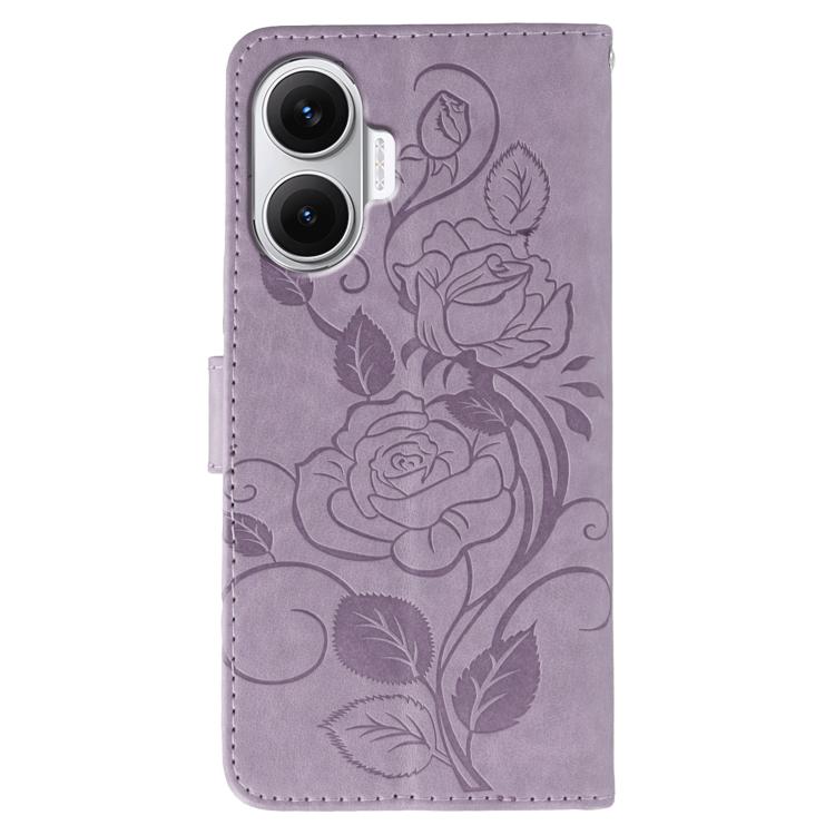 For Redmi Turbo 4 Pro 5G / Poco F7 Rose Butterfly Embossed Leather Phone Case