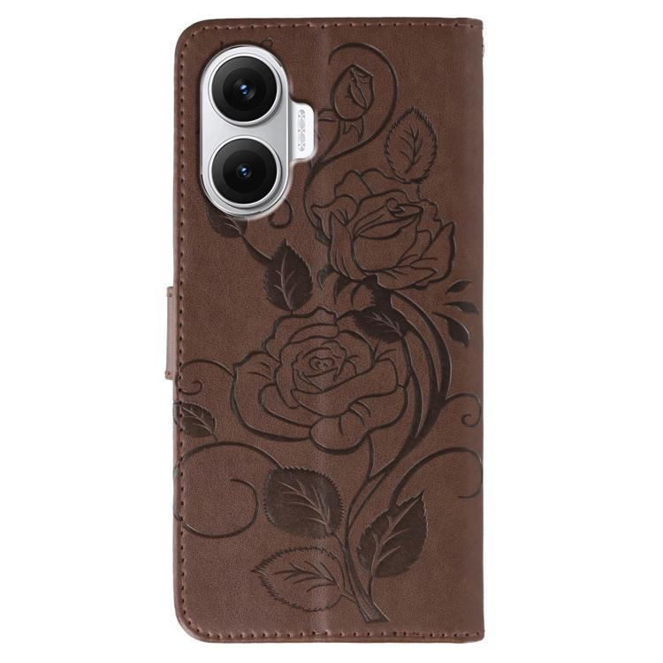 For Redmi Turbo 4 Pro 5G / Poco F7 Rose Butterfly Embossed Leather Phone Case