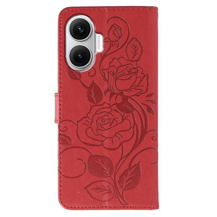 For Redmi Turbo 4 Pro 5G / Poco F7 Rose Butterfly Embossed Leather Phone Case