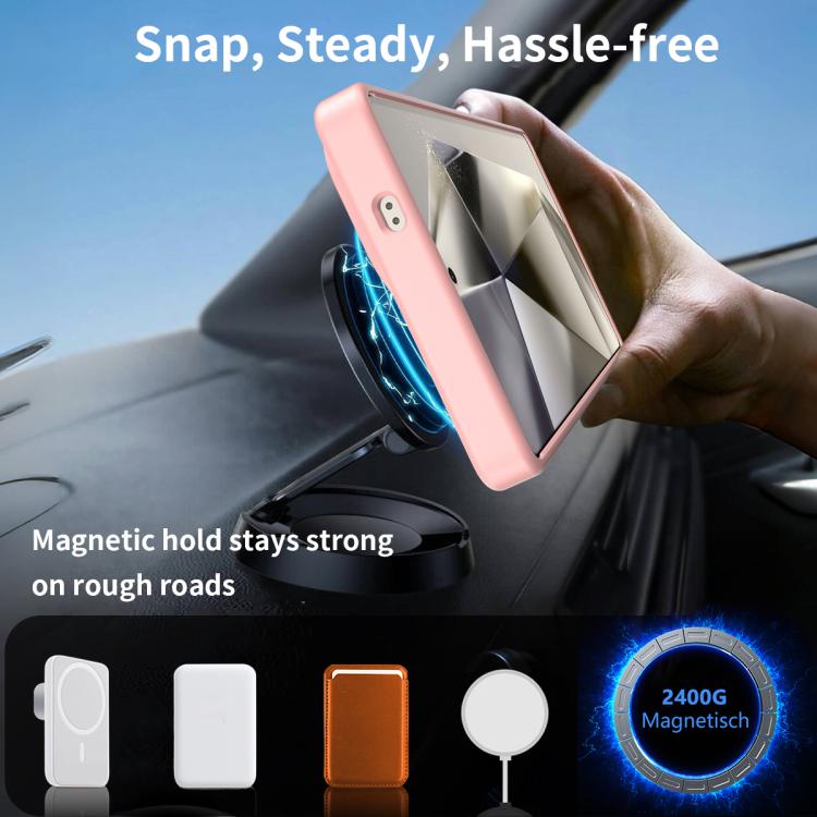 For Samsung Galaxy S25 Ultra 5G Frosted Holder PC Hybrid TPU MagSafe Phone Case