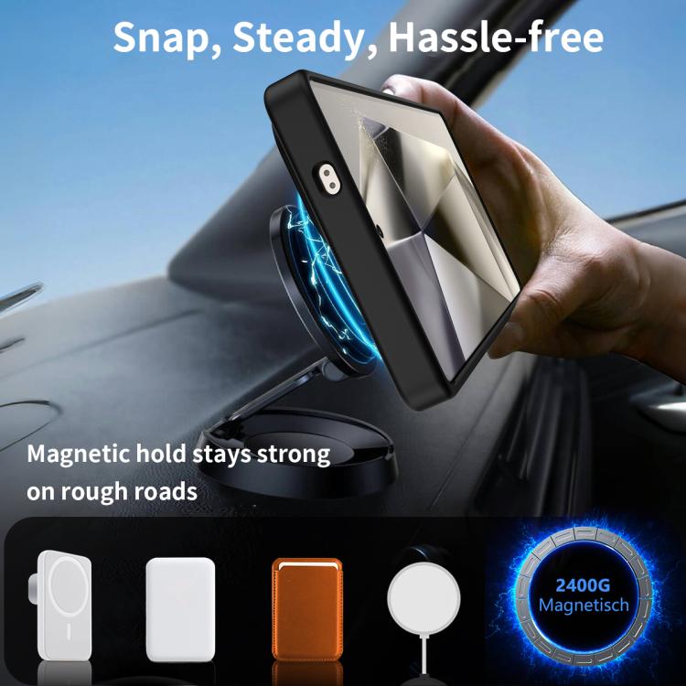 For Samsung Galaxy S23 Ultra 5G Frosted Holder PC Hybrid TPU MagSafe Phone Case