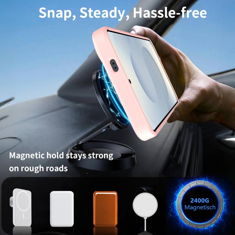 For Samsung Galaxy S24+ 5G Frosted Holder PC Hybrid TPU MagSafe Phone Case