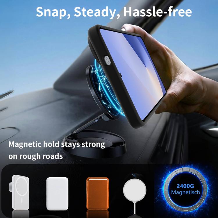 For Samsung Galaxy S25 Edge 5G Frosted Holder PC Hybrid TPU MagSafe Phone Case