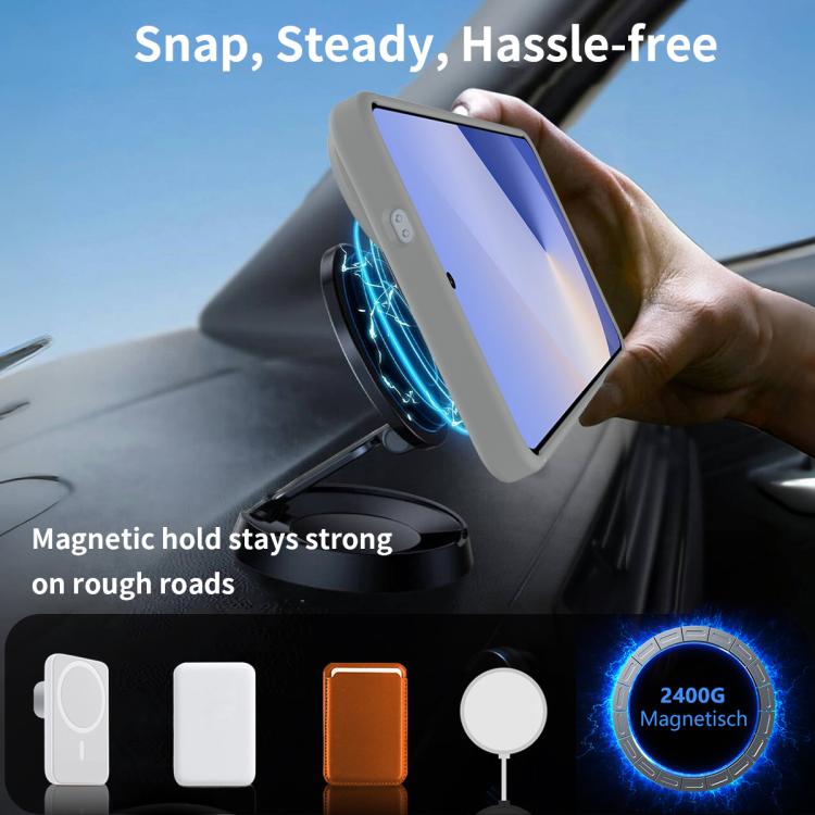 For Samsung Galaxy S25 Edge 5G Frosted Holder PC Hybrid TPU MagSafe Phone Case