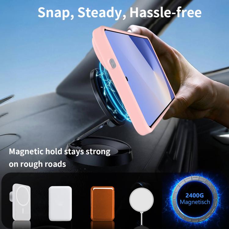 For Samsung Galaxy S25 Edge 5G Frosted Holder PC Hybrid TPU MagSafe Phone Case