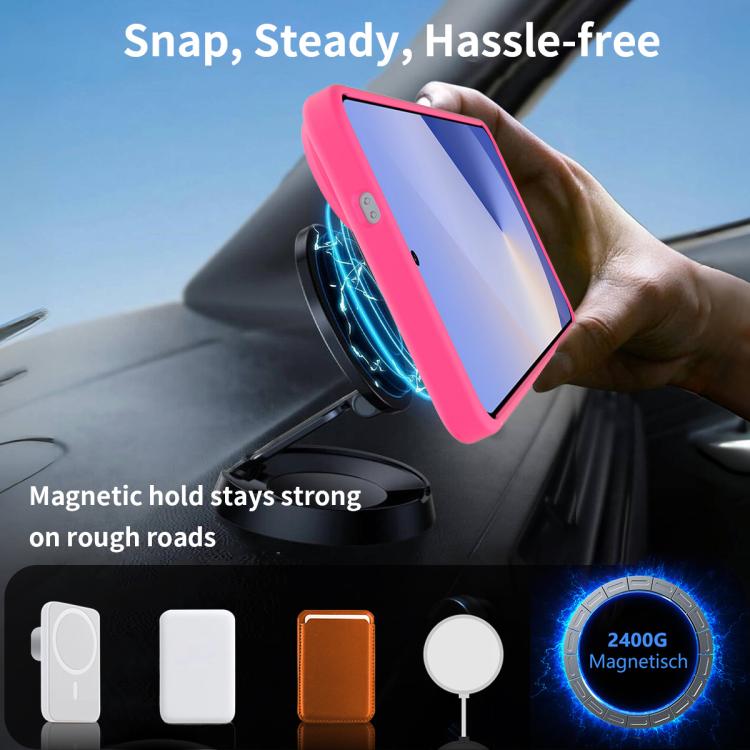 For Samsung Galaxy S25 Edge 5G Frosted Holder PC Hybrid TPU MagSafe Phone Case