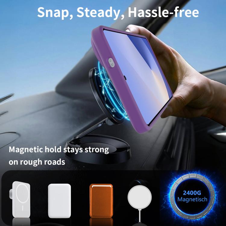 For Samsung Galaxy S25 Edge 5G Frosted Holder PC Hybrid TPU MagSafe Phone Case