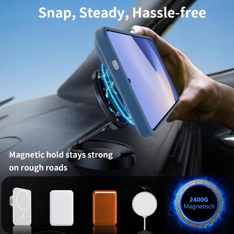 For Samsung Galaxy S25 Edge 5G Frosted Holder PC Hybrid TPU MagSafe Phone Case