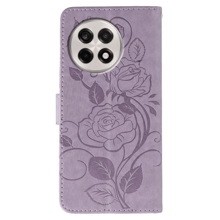 For OnePlus Ace 5 Pro / Ace 5 Rose Butterfly Embossed Leather Phone Case