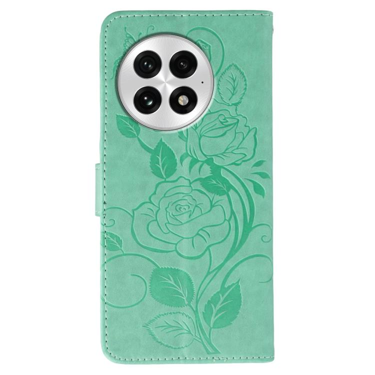 For OnePlus 13 Rose Butterfly Embossed Leather Phone Case